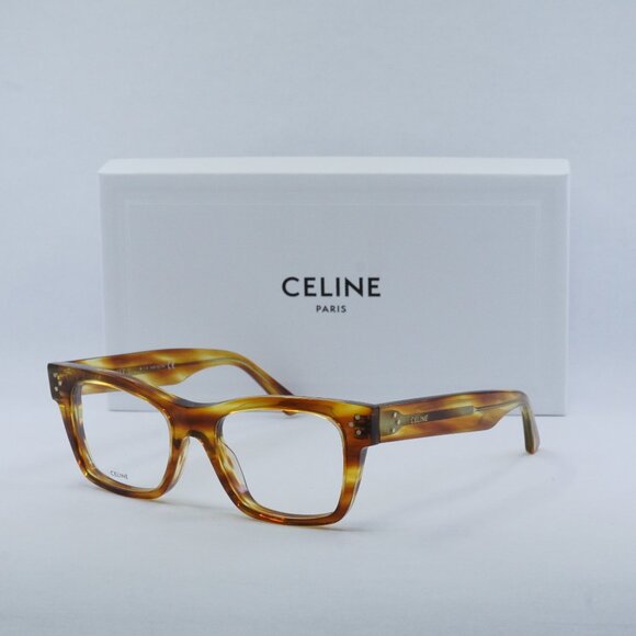 Final Price! Celine CL50039I 056 Striped Honey Havana Eyeglasses 50mm - Picture 1 of 10